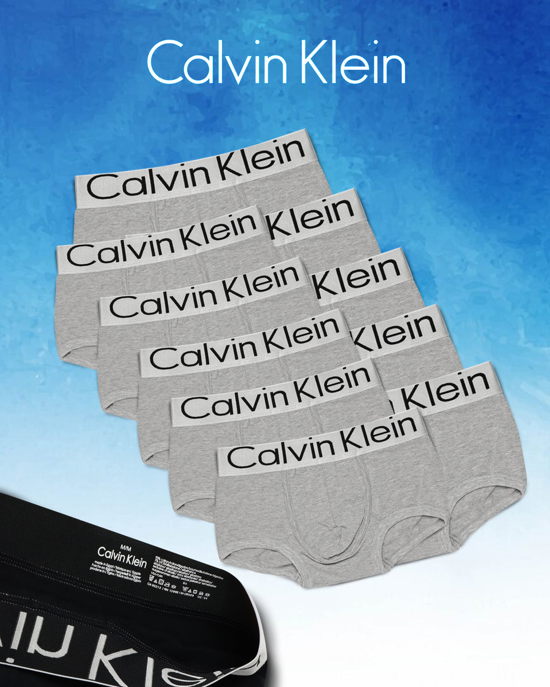 CALVIN KLEIN GREY SLIPS - ΣΕΤ 10